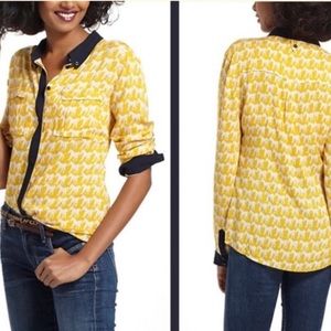 Maeve Anthropologie novelty horse print top sz 4